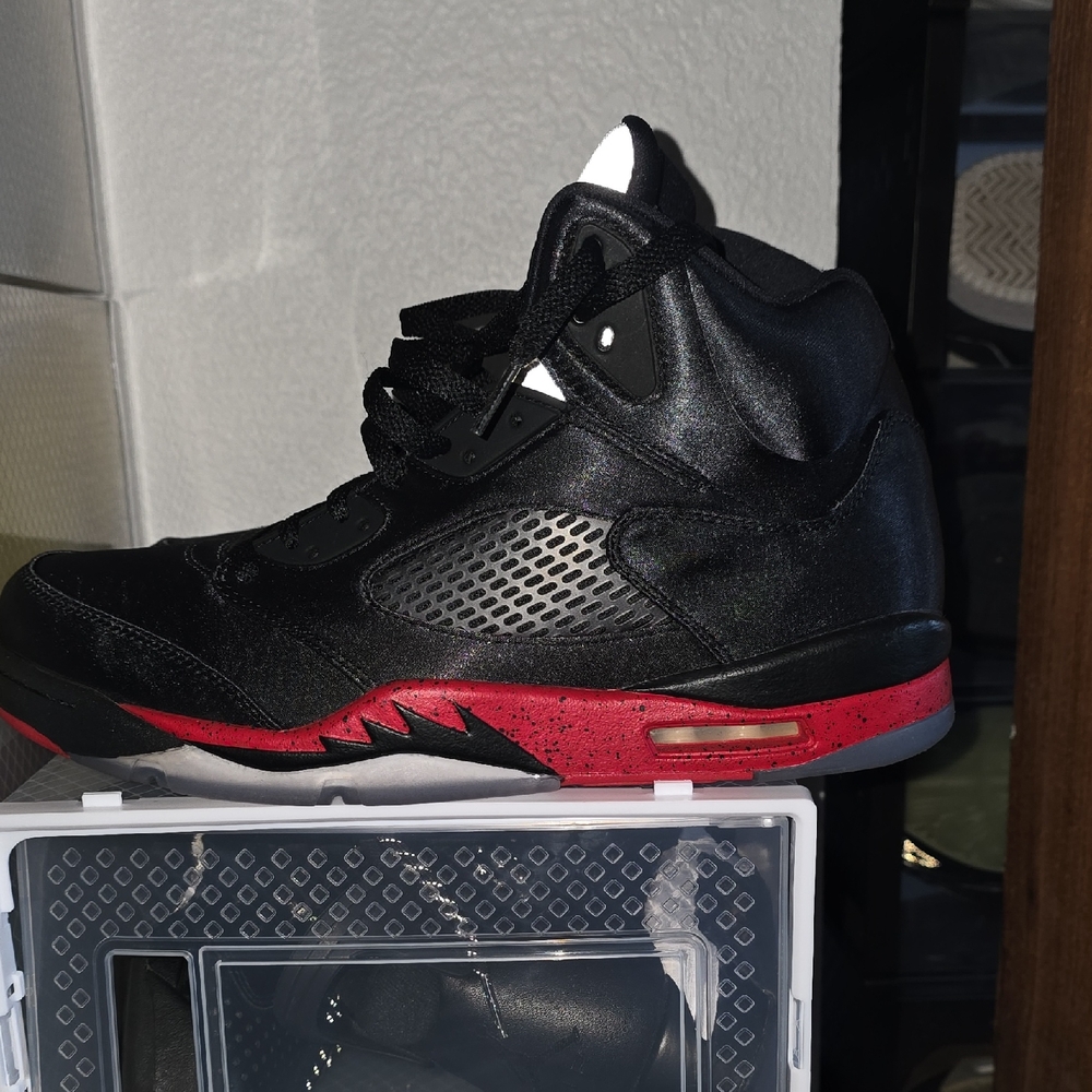 Black and Red High-Top Sneakers